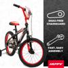 Huffy Moto X Boys 16" Bike, Ideal for Ages 4 to 6 Years Old, Moto X Accents, Adjustable Comfort, Chain Guard for Safety, Removable Training Wheels, Sleek Red and Black Frame view 3