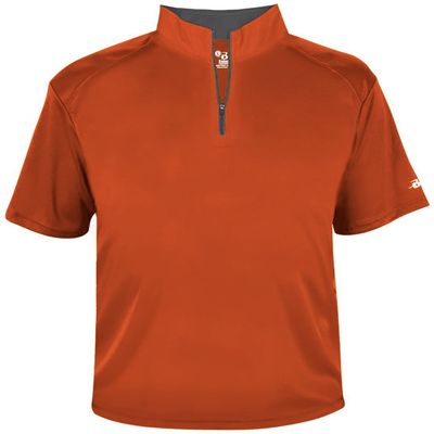 B-Core S/S 1/4 Zip Burnt Orange/Graphite 4X-Large