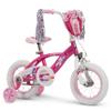 Huffy Glimmer 12" Kids Bike, Ideal for Ages 3 to 5 Years Old, Shimmering Streamers, EZ Build Assembly, Removable Training Wheels, Simple to Ride, Durable Steel Frame, Adjustable Comfort, Pink view 1