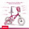 Huffy Glimmer 12" Kids Bike, Ideal for Ages 3 to 5 Years Old, Shimmering Streamers, EZ Build Assembly, Removable Training Wheels, Simple to Ride, Durable Steel Frame, Adjustable Comfort, Pink view 2