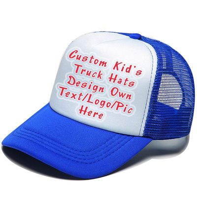 Custom Kid Truck Hats Personalized Mesh Adjustable Baseball Cap Sun Visor Hats