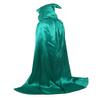 Grebrafan Unisex Hooded Cloak Satin Full Length Pirate Cape (Large, Green) view 1