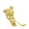 Crown Awards .875" x 1"Ice Hockey Pins, Perfect Chenille Ice Hockey Gold Lapel Pins to Reward Players 100 Pack Prime view 1