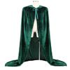 Grebrafan Unisex Hooded Cloak Velvet Full Length Mardi Gras Cape (Small, Green) view 2