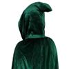 Grebrafan Unisex Hooded Cloak Velvet Full Length Mardi Gras Cape (Small, Green) view 4