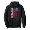 Vintage American Flag Car Racing Drifting Pullover Hoodie
