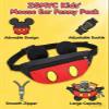 Toddlers Boys Girls Cartoon Fanny Pack Waist Pack Cute Canvas Crossbody Purse Handbag with Mouse Ears view 2
