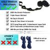 Gold Armour Camping Hammock - Portable Hammock Single Hammock Camping Accessories Gear for Outdoor Indoor Adult Kids, USA Based Brand (Lime Green & Grey) view 3