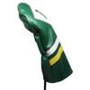 Majek Retro Golf Headcovers Green White and Yellow Vintage Leather Style 1 3 5 Driver and Fairway Head Covers Fits 460cc Drivers Classic Look view 4