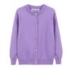SMILING PINKER Girls Cardigan Sweater School Uniforms Button Long Sleeve Knit Tops (Purple, 11-12 Years) view 1