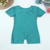 JEATHA Kids Boys Girls One Piece Bodysuit Short Sleeve Ballet Dance Leotard Gymnastics Sports Jumpsuit Turquoise 10 view 4