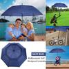 MRTLLOA Automatic Open Golf Umbrella, Extra-Large Oversized Double Canopy Vented Windproof Waterproof Stick Rain Golf Umbrellas for Men and Women (Navy Blue/68 in) view 2
