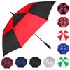 MRTLLOA Automatic Open Golf Umbrella, Extra-Large Oversized Double Canopy Vented Windproof Waterproof Stick Rain Golf Umbrellas for Men and Women(Red Black/68 in) view 1