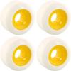 Powerflex Skateboards Rock Candy White/Clear Yellow Skateboard Wheels - 56mm 84b (Set of 4) view 1