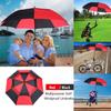 MRTLLOA Automatic Open Golf Umbrella, Extra-Large Oversized Double Canopy Vented Windproof Waterproof Stick Rain Golf Umbrellas for Men and Women(Red Black/62 in) view 2