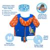 SwimSchool Swim Trainer - Small/Medium - Swim Vest with Shoulder Sleeves, Adjustable Safety Strap, and Removable Chin-Up Collar -Blue/Orange view 4