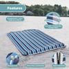 Aqua Ultimate Floating Water Mat  Heavy Duty Floating Island Pad with Expandable Zippers  Navy/White Stripe view 4