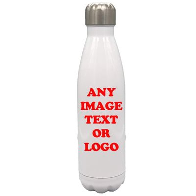 Personalized Water Bottle - Custom Water Bottle - 17 oz Vacuum Insulated Thermal Stainless Steel Water Bottle - Any Photo - Any Text - Any Logo