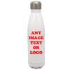 Personalized Water Bottle - Custom Water Bottle - 17 oz Vacuum Insulated Thermal Stainless Steel Water Bottle - Any Photo - Any Text - Any Logo view 1