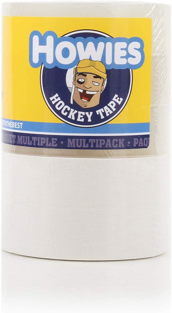 Howies Hockey Tape Pack - 5 Rolls: 3 Clear Shin Pad Tapes, 2 White Hockey Stick Tapes