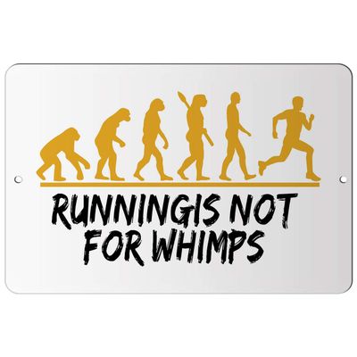 Makoroni - Running is NOT for WHIMPS Sport Run Runner - Street Sign 12"x18" Aluminum, Des d81