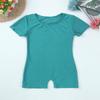 JEATHA Kids Boys Girls One Piece Bodysuit Short Sleeve Ballet Dance Leotard Gymnastics Sports Jumpsuit Turquoise 6 view 3