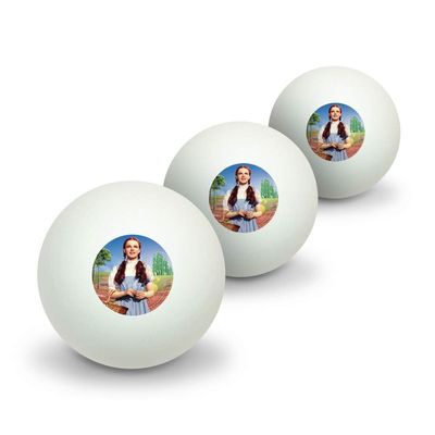 GRAPHICS & MORE Wizard of Oz Dorothy Character Novelty Table Tennis Ping Pong Ball 3 Pack