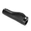 1 Pair PU Leather Handlebar Grips Lockable Handle Grips Cycling Accessory for Mountain Folding (Black) view 2