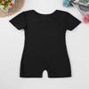 JEATHA Kids Boys Girls One Piece Bodysuit Short Sleeve Ballet Dance Leotard Gymnastics Sports Jumpsuit Black 4 view 4