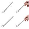 Lot of 2 Titanium Long Handle Spoon & Spork (2 in 1 spoon & fork) Outdoor Ultralight Portable Stirring/Mixing Cookware Polished bowl Flatware for Kitchen Camping Hiking Traveling w. Storage bag view 3