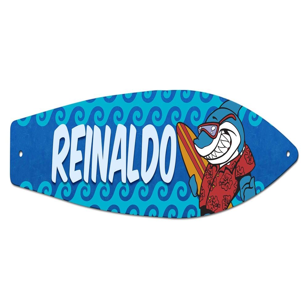 Makoroni - Reinaldo - Surfer Sign 4.25"x17" Aluminum, St# m2