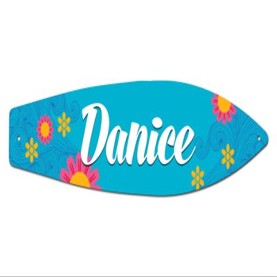 Makoroni - Danice - Surfer Sign 4.25"x17" Aluminum, St# h73