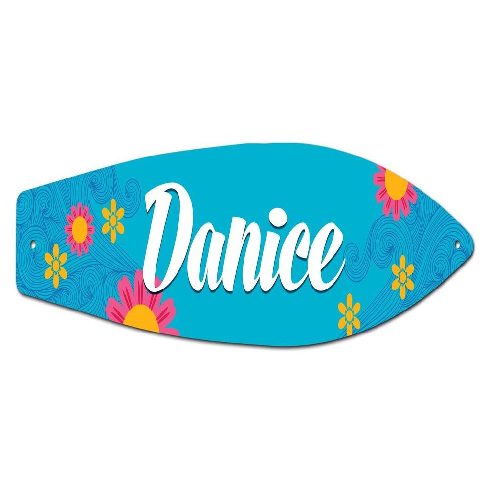 Makoroni - Danice - Surfer Sign 4.25"x17" Aluminum, St# h73