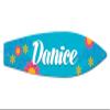 Makoroni - Danice - Surfer Sign 4.25"x17" Aluminum, St# h73 view 1