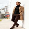 Derminpro Men's Thermal Turtleneck Soft Long Sleeve T-Shirt Black Small view 2