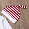 4Pcs Newborn Baby Girls Boys Christmas Outfits My 1st Christmas Romper Tops Striped Pants Hat Headband Set (Red, 6-12M) view 2
