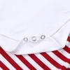 4Pcs Newborn Baby Girls Boys Christmas Outfits My 1st Christmas Romper Tops Striped Pants Hat Headband Set (Red, 6-12M) view 4