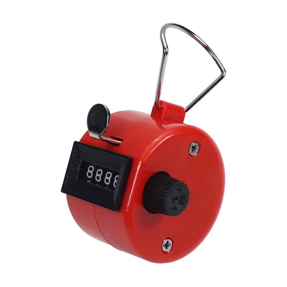 Othmro 4-Digit Tally Counters Mechanical Palm Counters Clicker Counters Plastic Hand Tally Counters Handheld Pitch Click Counters Number Count for Row People Golf Lap Knitting Pink