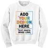 TEEAMORE Custom Youth Crewneck Sweatshirts Add Your Text Personalized Team Name Number White view 1