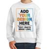 TEEAMORE Custom Youth Crewneck Sweatshirts Add Your Text Personalized Team Name Number White view 2