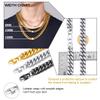 GoldChic 14mm Chunky Miami Chain Necklace, 316L Stainless Steel Cuban Link For Men & Women, Hip Hop Jewelry with Gift Box 22 inches view 3
