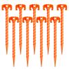 Hikemax 15 Pack Plastic Spiral Tent Stakes - 10 Inch Heavy Duty Screw-in Sand Anchors Pegs - Windproof Plastic Ground Anchor Stakes for Secure Tents, Inflatables, Canopies, Tarps, Garden Structures view 1
