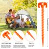 Hikemax 15 Pack Plastic Spiral Tent Stakes - 10 Inch Heavy Duty Screw-in Sand Anchors Pegs - Windproof Plastic Ground Anchor Stakes for Secure Tents, Inflatables, Canopies, Tarps, Garden Structures view 2