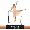 Artan Balance Ballet Barre Portable for Home or Studio, Adjustable Bar for Stretch, Pilates, Dance or Active Workouts, Single or Double, Kids and Adults (Curved Leg Single Bar Lower Extra Bar 4 FT) view 1