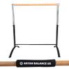 Artan Balance Ballet Barre Portable for Home or Studio, Adjustable Bar for Stretch, Pilates, Dance or Active Workouts, Single or Double, Kids and Adults (Curved Leg Single Bar Lower Extra Bar 4 FT) view 2