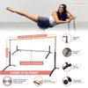 Artan Balance Ballet Barre Portable for Home or Studio, Adjustable Bar for Stretch, Pilates, Dance or Active Workouts, Single or Double, Kids and Adults (Curved Leg Single Bar Lower Extra Bar 4 FT) view 3