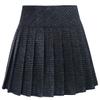 chouyatou Women's Casual Plaid High Waist A-Line Pleated Skirt (Large, H344-Charcoal) view 1