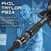 Target Darts Phil Taylor Power 8-Zero 4 Black Steel Tip Darts, 80% Tungsten Dart Set, P8Z4, 21G | Player Edition Darts with Fixed Points | Black Darts Case Included view 2