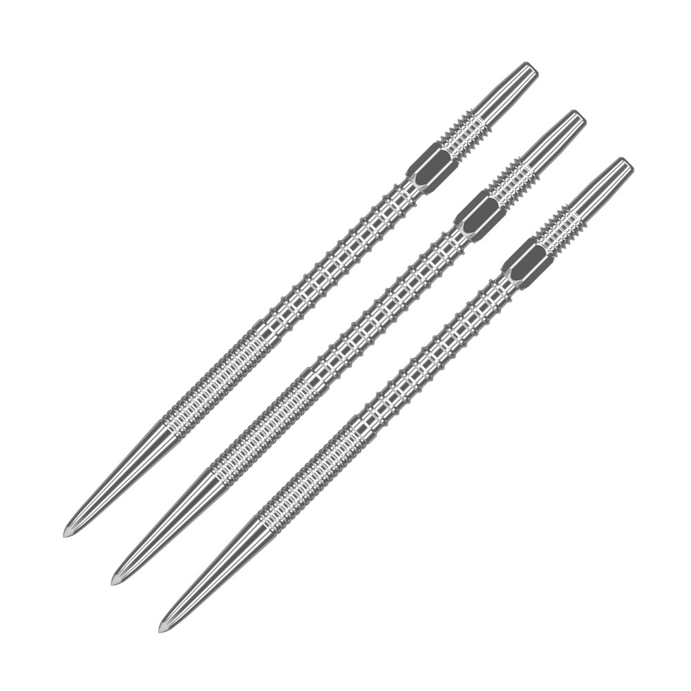 TARGET Darts Swiss Points, Fire Swiss Point Dart Tips (3 Pack Set of Tips) 30MM, Silver | Change Dart Points, Professional Darts Accessories