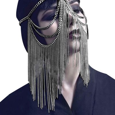AIBEARTY Women Masquerade Metal Head Chain Mask Face Headwear Chain Jewelry for Party Nightclub Dance Halloween Cosplay